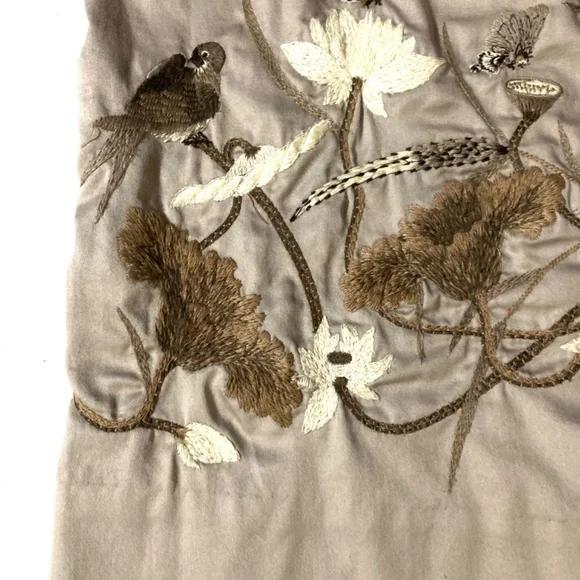 EUC Anthropologie Floral Embroidered Dress With a Bow - Picture 3 of 10